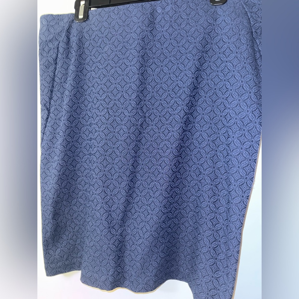 Blue Textured A-Line Skirt - Women